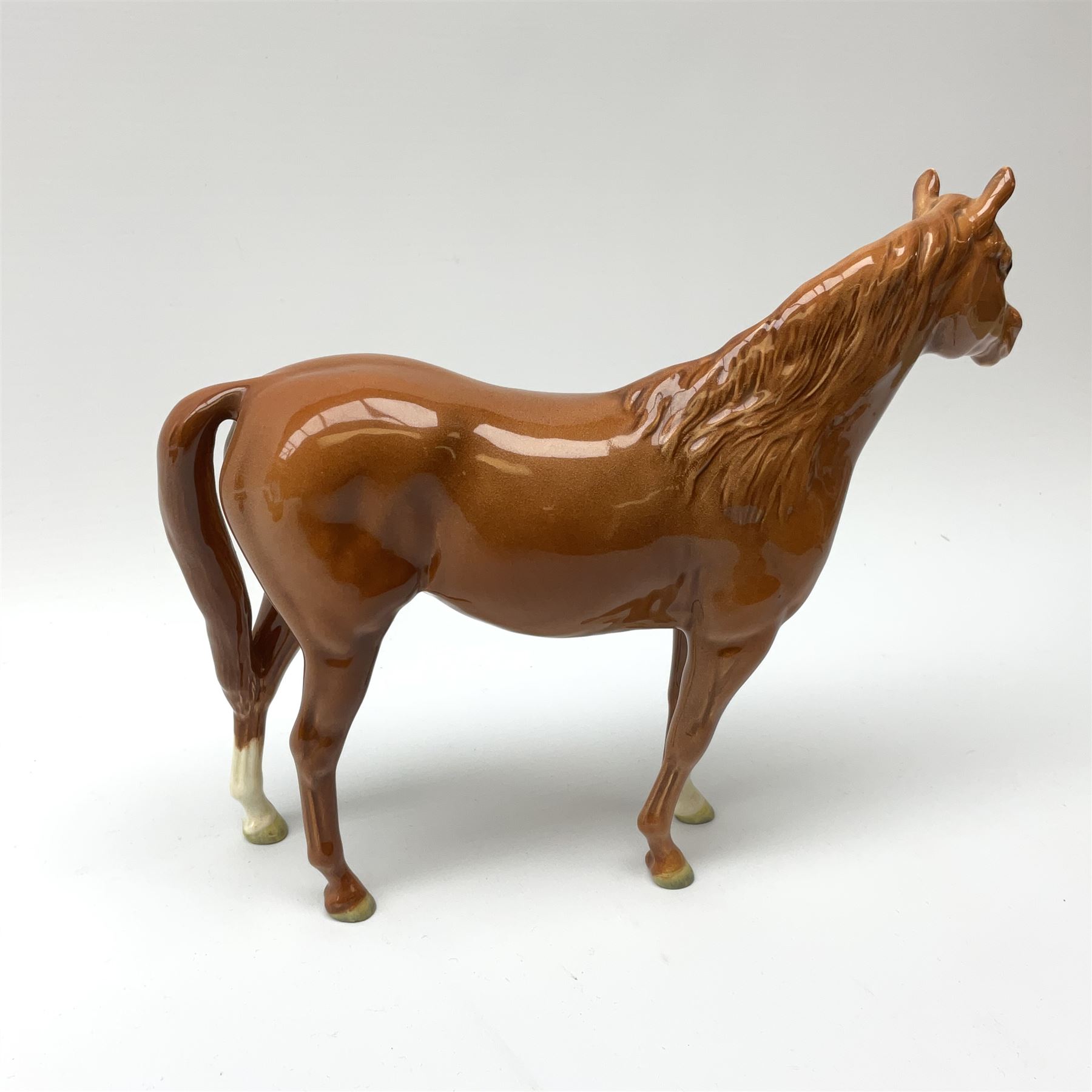 A Beswick figure modelled as a chestnut horse, probably model 1771, H19cm 