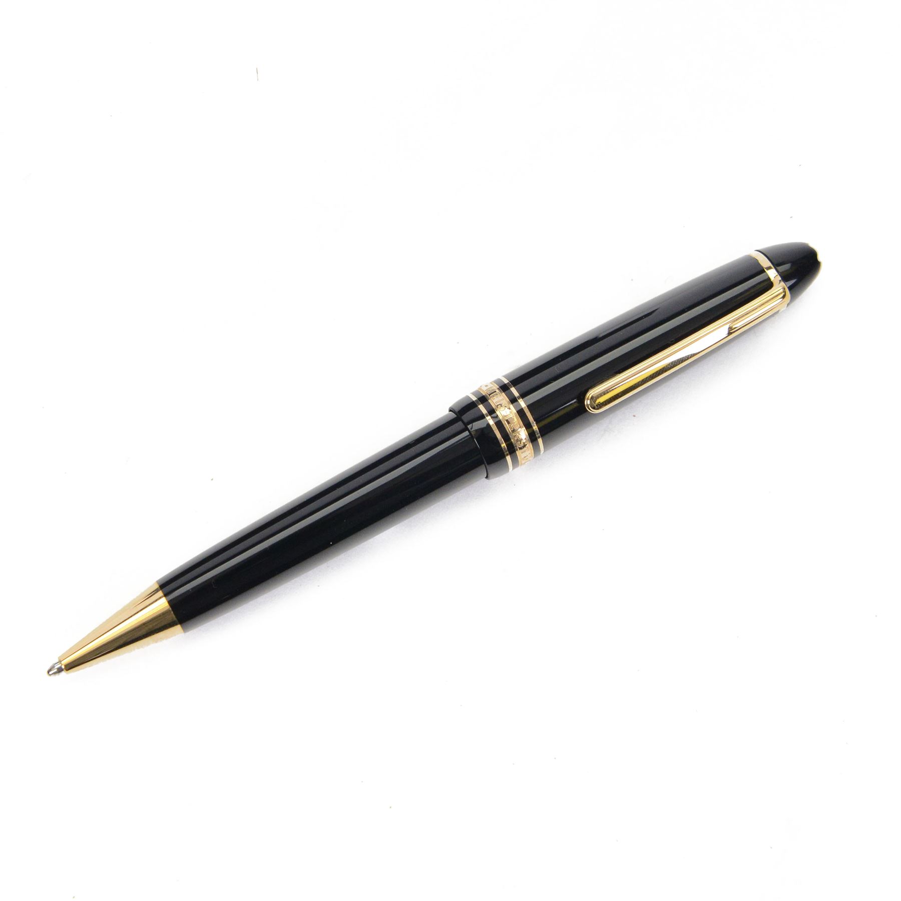 Montblac Meisterstuck ballpoint, together with a Montblanc leather pen case, both with original boxes 