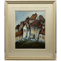 Lee McConville (British 1954-): 'Blue Monday', acrylic on canvas signed, titled verso 48cm x 38cm 