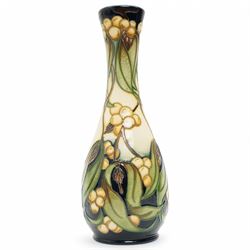 Moorcroft Mistletoe pattern vase designed by Rachel Bishop H21cm and a Moorcroft  Prairie Summer vase designed by Rachel Bishop H20cm (2)
