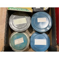 Mixed Selection of 16mm Cine Film, including Laurel and Hardy, the coronation, red arrows, LMS films, etc, two boxes