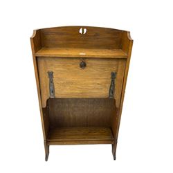 Early 20th century oak fall front writing desk bookcase