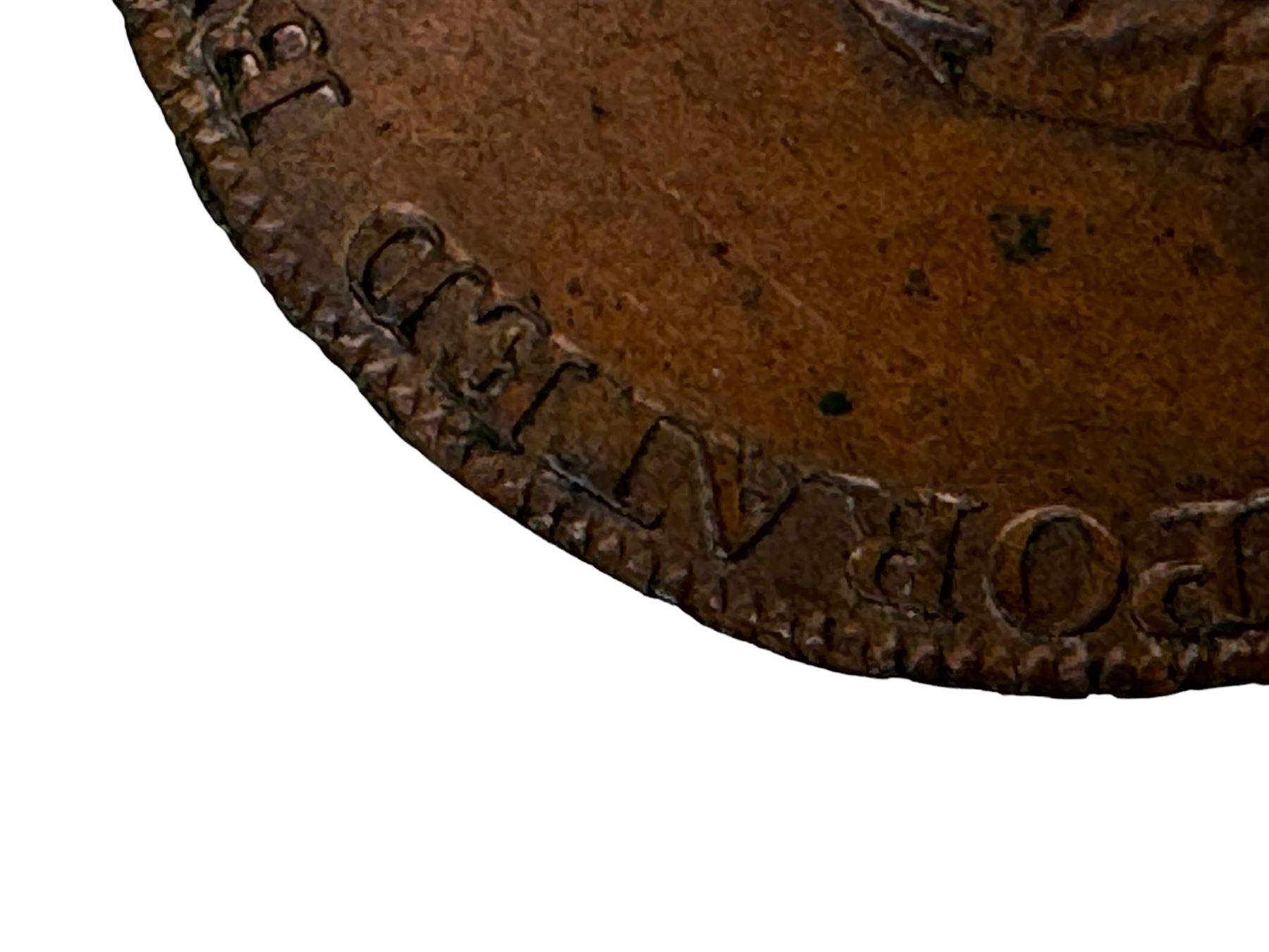 Camac Kyan and Camac Irish 1792 halfpenny token 