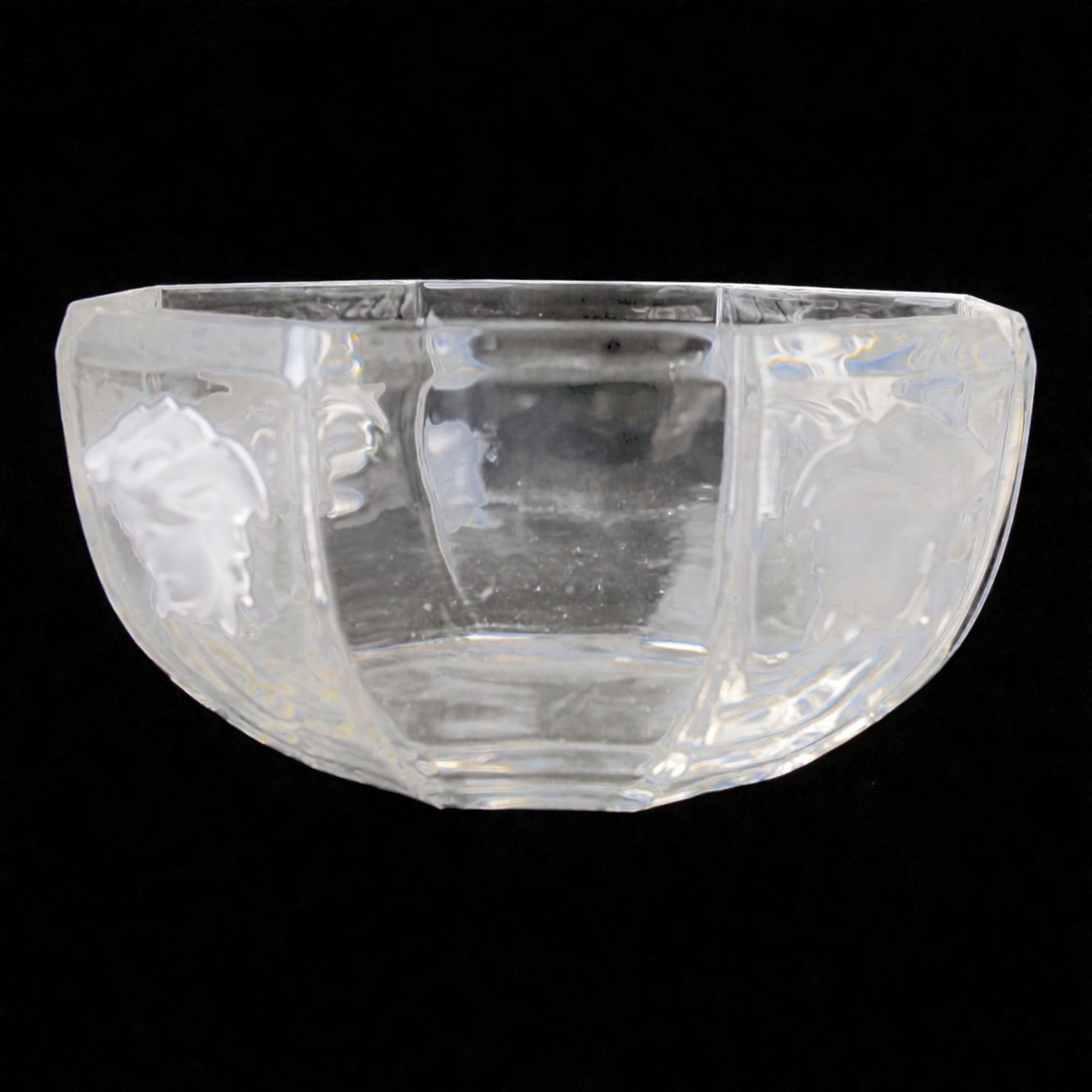 Rosenthal Versace octagonal glass bowl, D18cm 