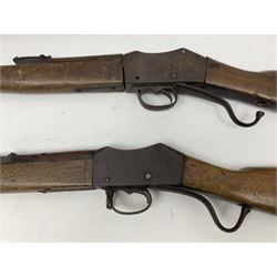 RFD ONLY AS NOT NITRO OR BLACK POWDER PROOFED - two late 19th century Martini Henry .303 carbines in poor condition for spares or repair, no visible numbers (2)