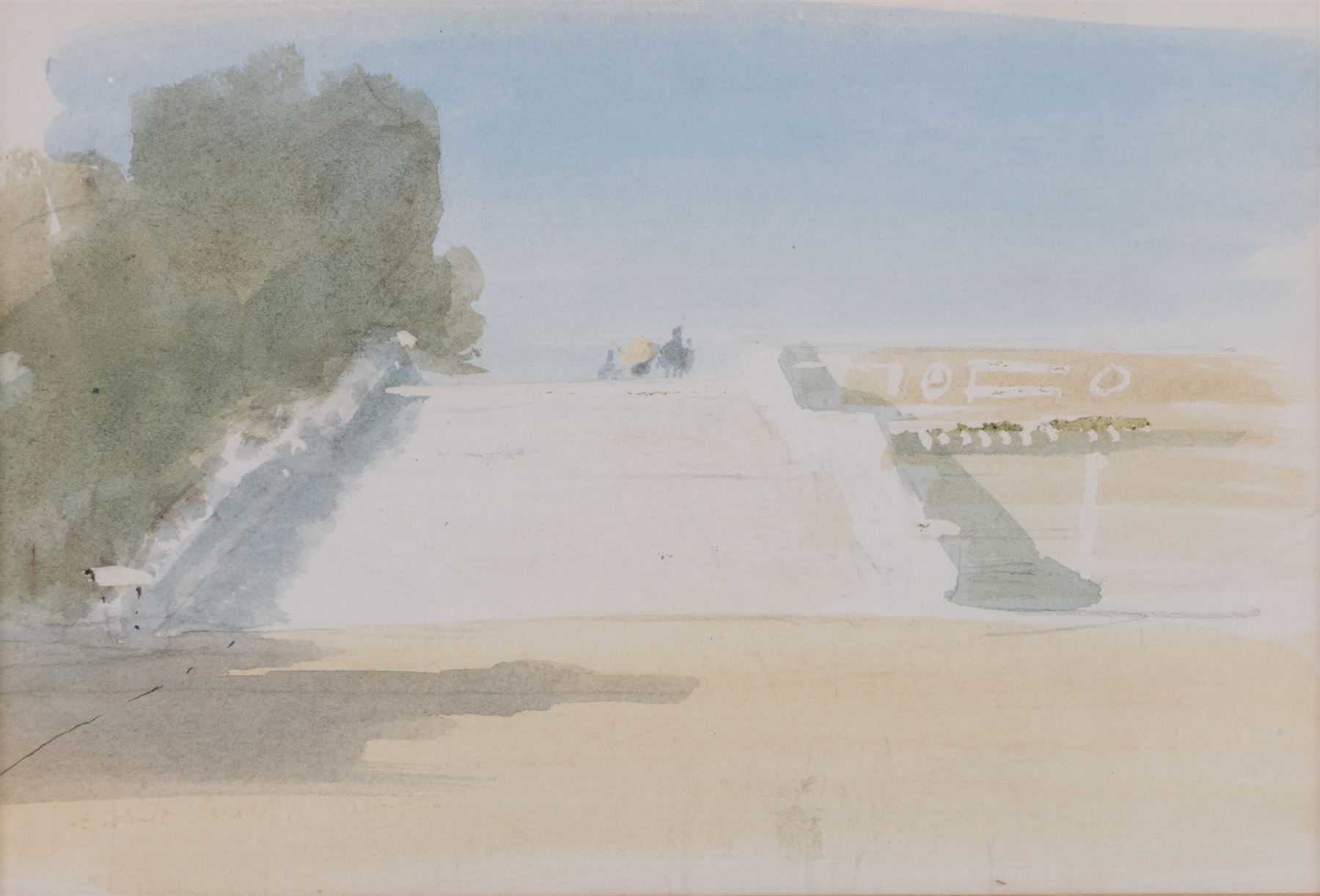 Sir Hugh Casson (British 1910-1999): Steps Towards the Viewpoint, watercolour faintly inscribed 12cm x 18cm 