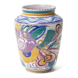 Carter Stabler & Adams Poole Pottery vase, by Ann Hatchard in pattern BX 'Bug Eye', design...