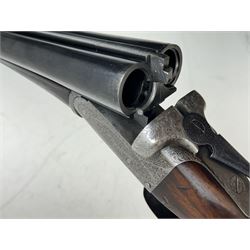 SHOTGUN CERTIFICATE REQUIRED - H Akrill of Beverly 12-bore double trigger boxlock ejector side-by-side double barrel shotgun with 66cm(26