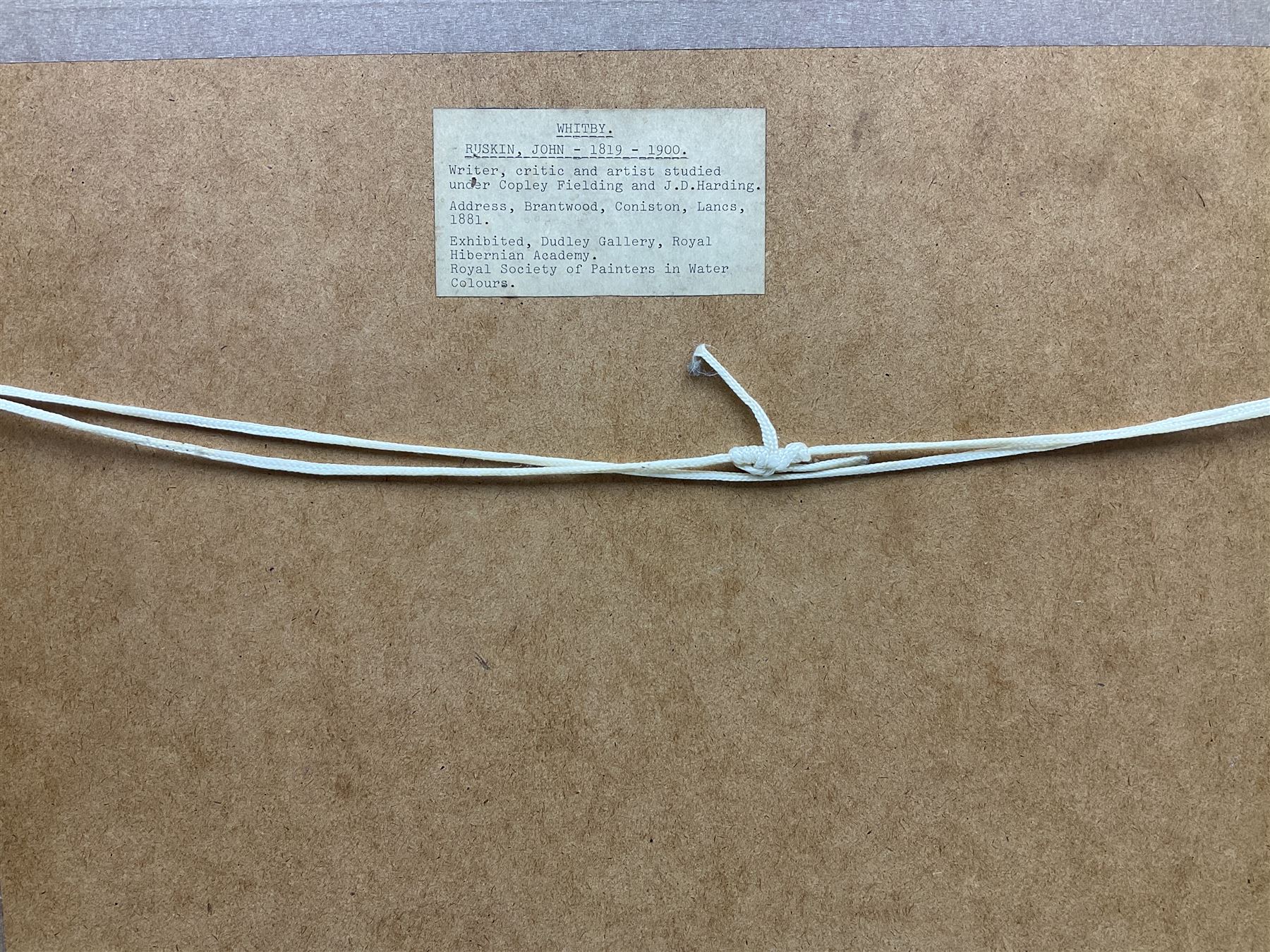 Attrib. John Ruskin (British 1819-1900): 'Whitby', watercolour unsigned, labelled verso 24cm x 35cm