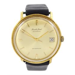 Bueche-Girod gentleman's 18ct gold automatic wristwatch, Ref. YG 11610-01, champagne dial ...