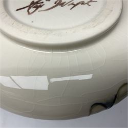 Moorcroft vase, of compressed form with a tall flared neck, decorated in the Juneberry pattern, circa 2000, H25cm