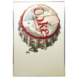 After Michael English (British 1941-2009): Coke Bottle Top Trademark, colour pop-art poster pub. 1970, 89cm x 61cm