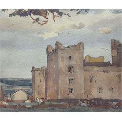 Frederick (Fred) Lawson (British 1888-1968): Bolton Castle, watercolour signed 16cm x 19cm 