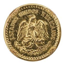 Mexico 1945 gold two and a half pesos coin