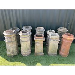 Ten Victorian terracotta chimney pots, various sizes - THIS LOT IS TO BE COLLECTED BY APPOINTMENT FROM DUGGLEBY STORAGE, GREAT HILL, EASTFIELD, SCARBOROUGH, YO11 3TX