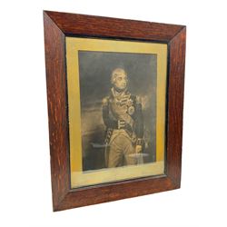 Victorian lithograph of Admiral Nelson, 45cm x 31cm, in rosewood frame 
