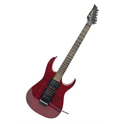 Maverick HSH rock guitar with Floyd Rose tremolo, L100cm overall; in soft carrying case.