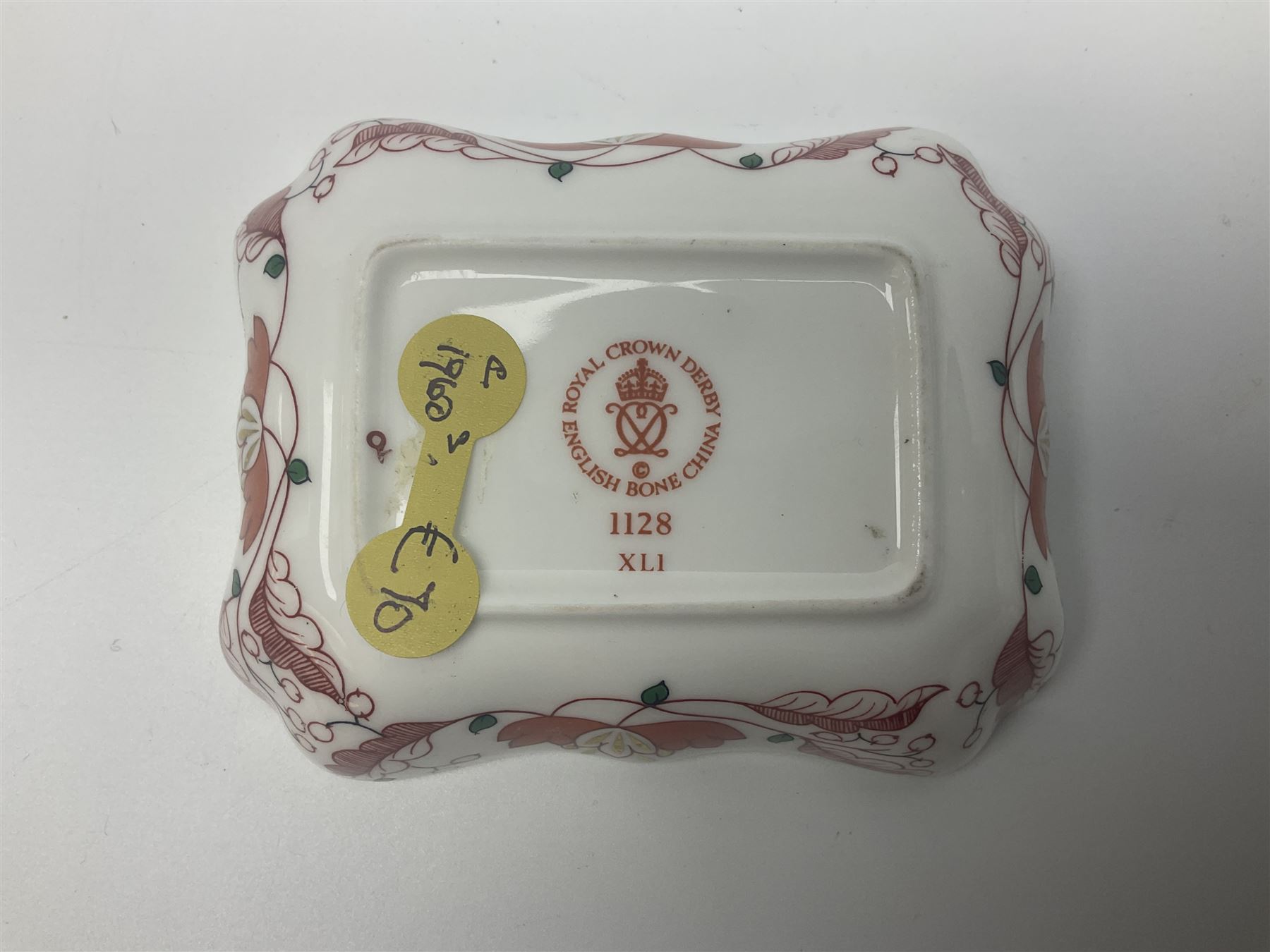 Royal Crown Derby Imari pattern 4971, cup and saucer, circa 1913, together with Royal Crown Derby Imari pattern 1128, trinket dish, circa 1978, both with printed mark beneath 