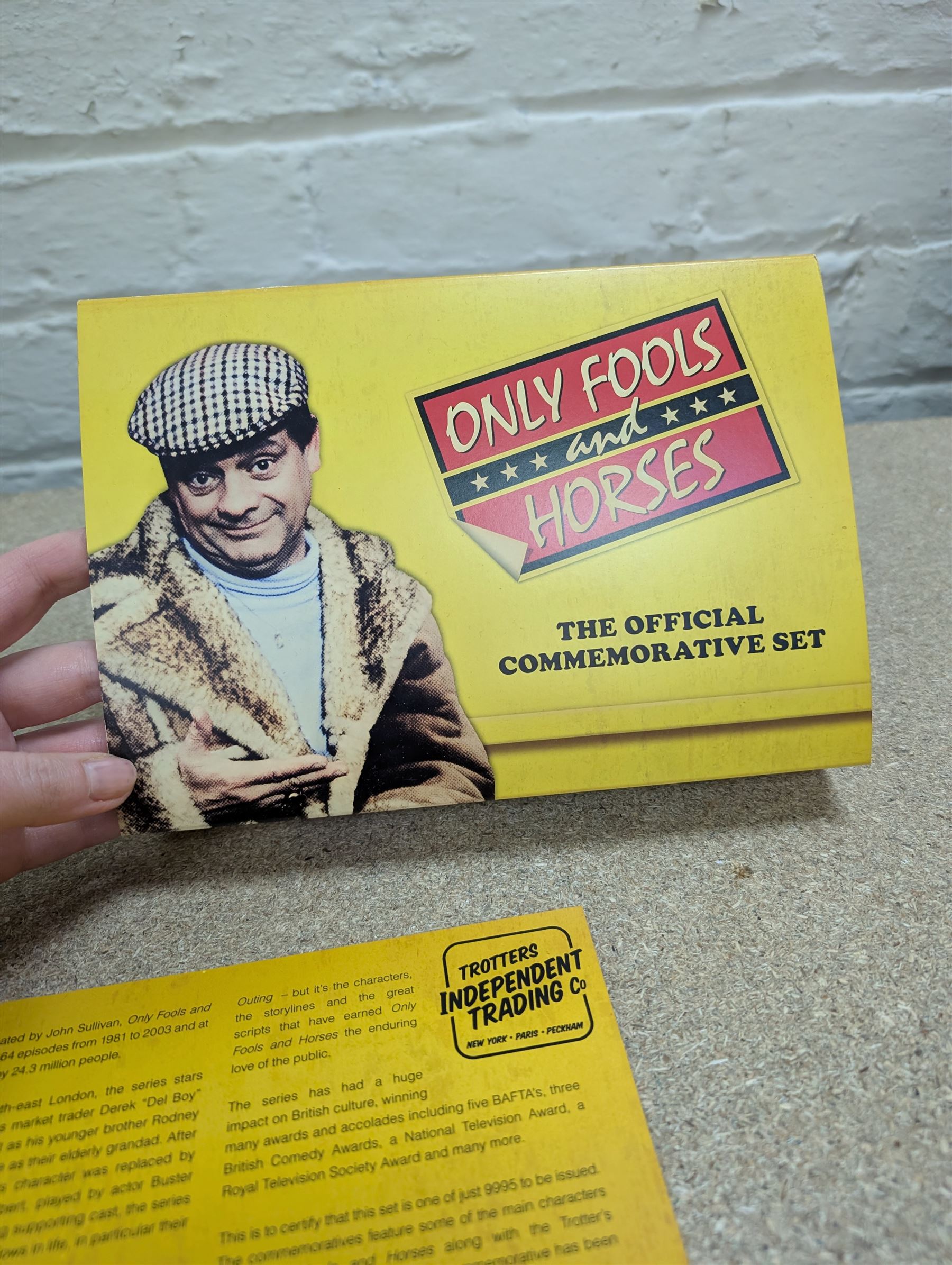 Collection of Only Fools and Horses memorabilia, including Westminster Mint limited edition fifty pence coin set, DVD box set, Corgi Reliant Regal, playing cards, framed bank notes, Griffin Cartoon of the bar scene, etc, together with a Vicar of Dibley DVD box set