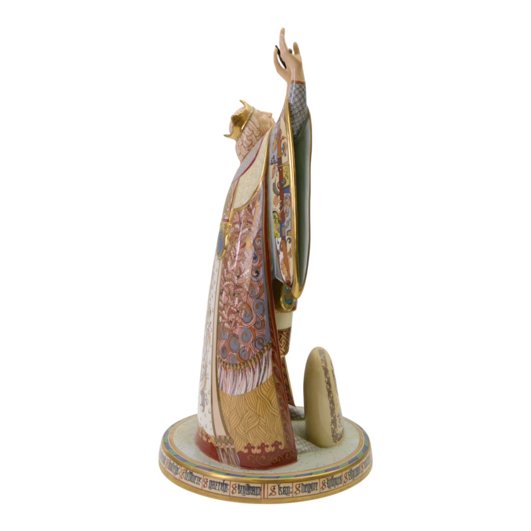 Minton The Arthurian Legend, Arthur The Once & Future King, MN1, limited edition 69/250 by John Ablitt, within the original box and certificate, H40cm