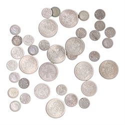 Approximately 150 grams of Great British pre-1947 silver coins