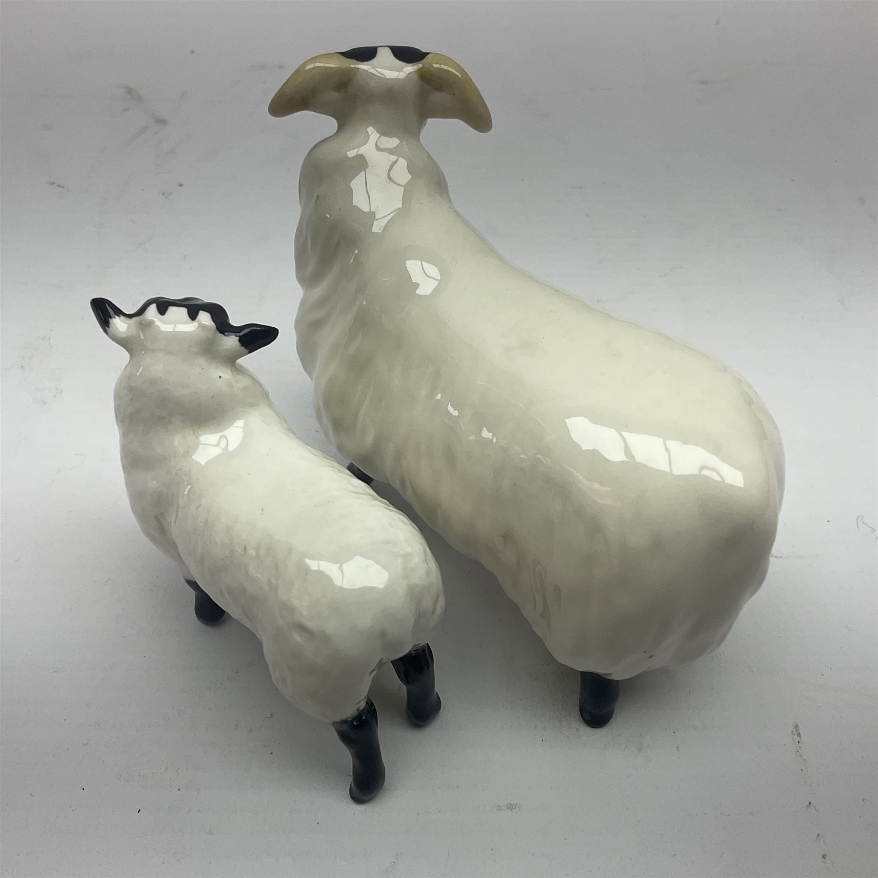 Seven Beswick figures, to include King Charles Spaniel 2107A, ginger cat 1898, Jack Russell 2109 etc