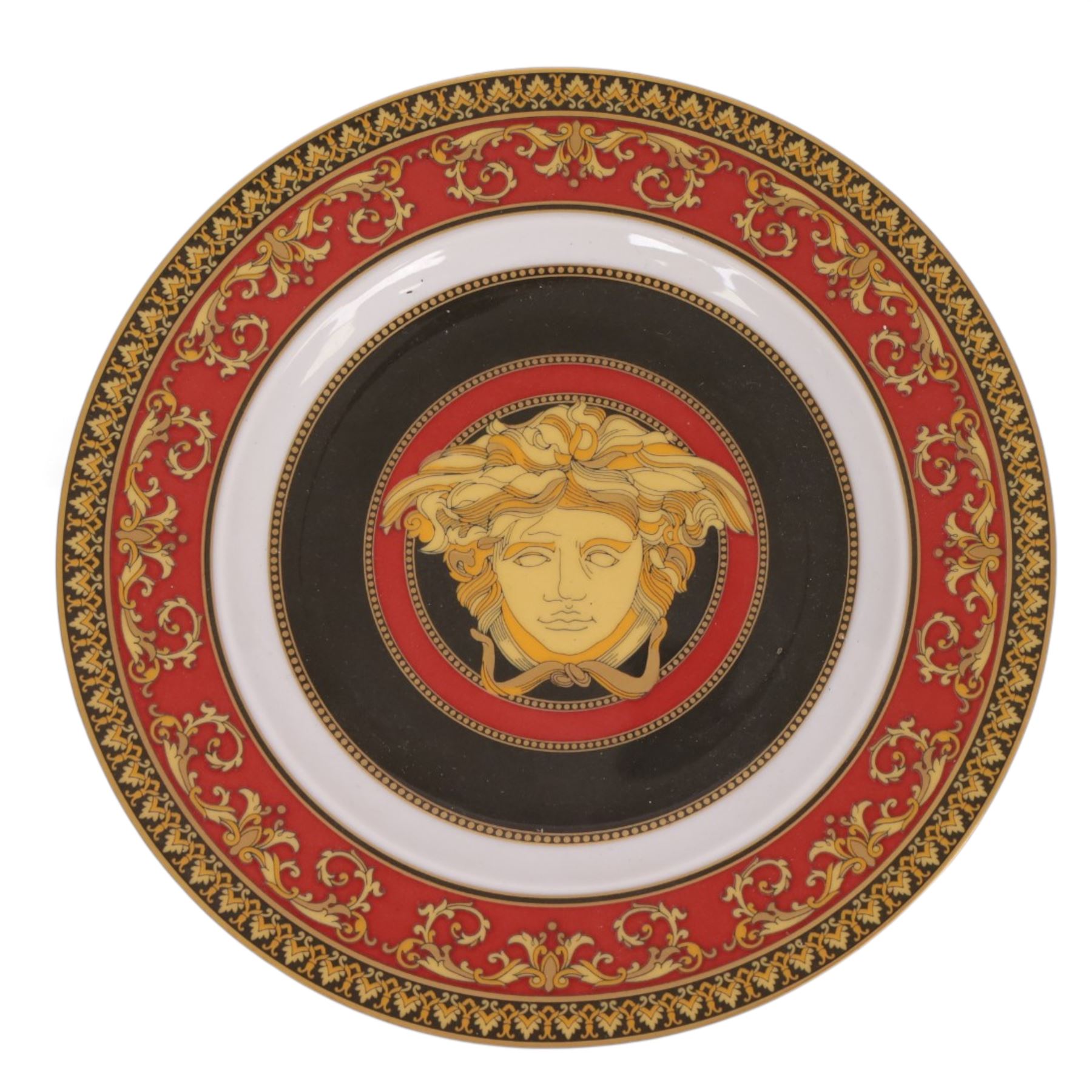 Rosenthal Medusa pattern trio, comprising coffee cup and saucer and dessert plate 