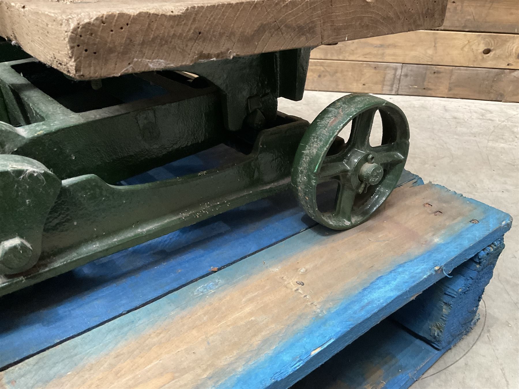 Two pairs of Victorian cast iron potato scales, one damaged with a 5kg weight