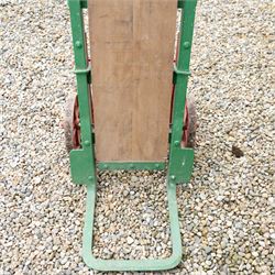 20th century porters sack barrow, the wheels marked H. G Slingsby Patentee Bradford & London 