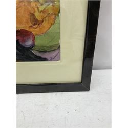 Zdzislaw Ruszkowski (Polish 1907-1991): Dog Seated, watercolour signed, inscribed and dated 1973 verso 22cm x 16cm 