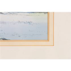 Paul Evans (British 1950-): 'Winter Light near Salehurst - East Sussex', gouache signed, titled verso 21cm x 27cm