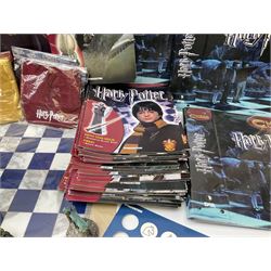 Complete DeAgostini Harry Potter chess step by step course with accessories, wand etc, including periodicals Nos. 1-82 (lacking No.68) with four binders, two chess sets with framed board, one traditional style the other fantasy, in original box.