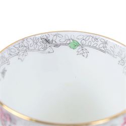 Shelley Bramble Rose pattern tea service, comprising milk jug, open sucrier, eleven cups and saucers, twelve dessert plates and two cake plates 