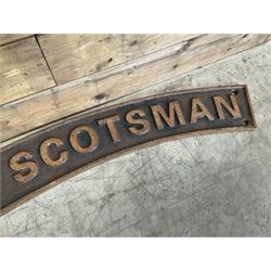 ‘Flying Scotsman’ reproduction cast iron railway sign