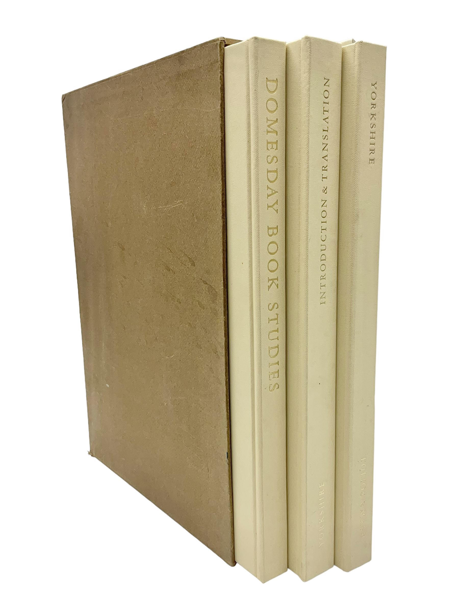 Domesday Books Yorkshire Edition, comprising three volumes; Introduction and Translation, Folios and Maps, and Domesday Book Studies, published by Alecto Historical Editions, London 1987