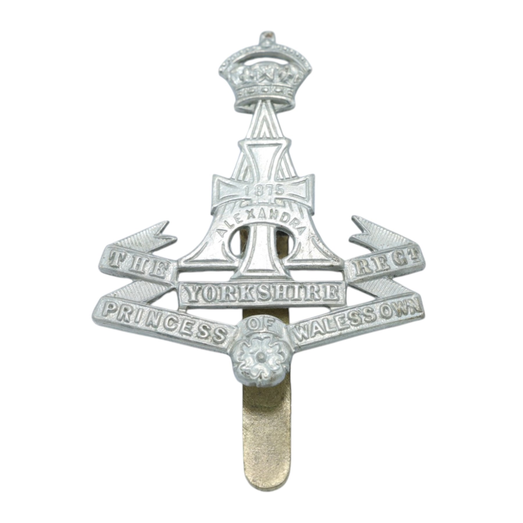 Royal Navy Long Service and Good Conduct Medal awarded to 'Pte H.C Oakman Suffolk Regt', together with a Yorkshire Regiment cap badge