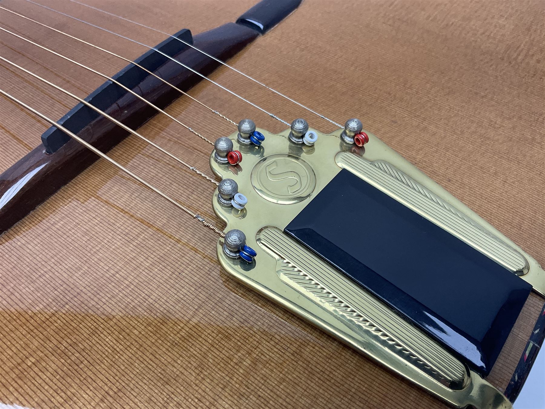 Spanish Gitano Manuel Rodriguez Maccaferri guitar, model no.EMC1; bears label; L98cm; in lightweight carrying case