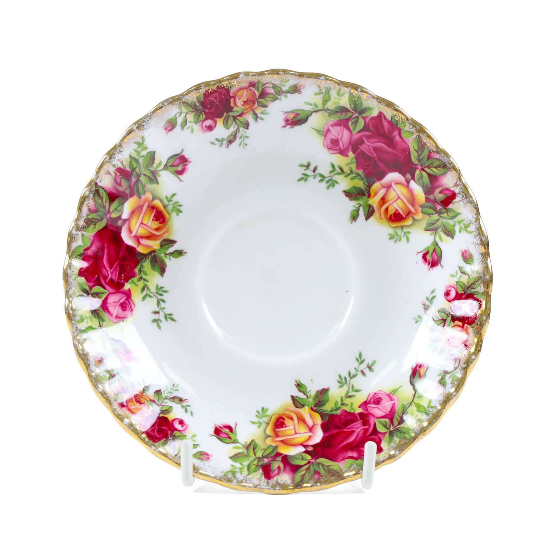 Royal Albert Old Country Roses tea set, comprising cake stand, milk jug, seven dessert plates, seven cups and ten saucers 