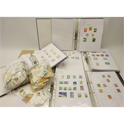 Collection of Japanese stamps in six ring binder folders and loose, date range from 1876 to 2017, well presented on pages being sorted by date of issue, in one box  