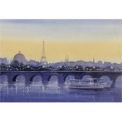 Johnny Gaston (Scottish 1955-): Paris, watercolour signed 34m x 51cm