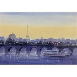 Johnny Gaston (Scottish 1955-): Paris, watercolour signed 34m x 51cm