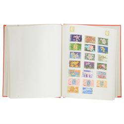 Great British and World stamps, including Portugal, Spain, Monaco, Vietnam etc, housed in various albums or folders and loose, in two boxes