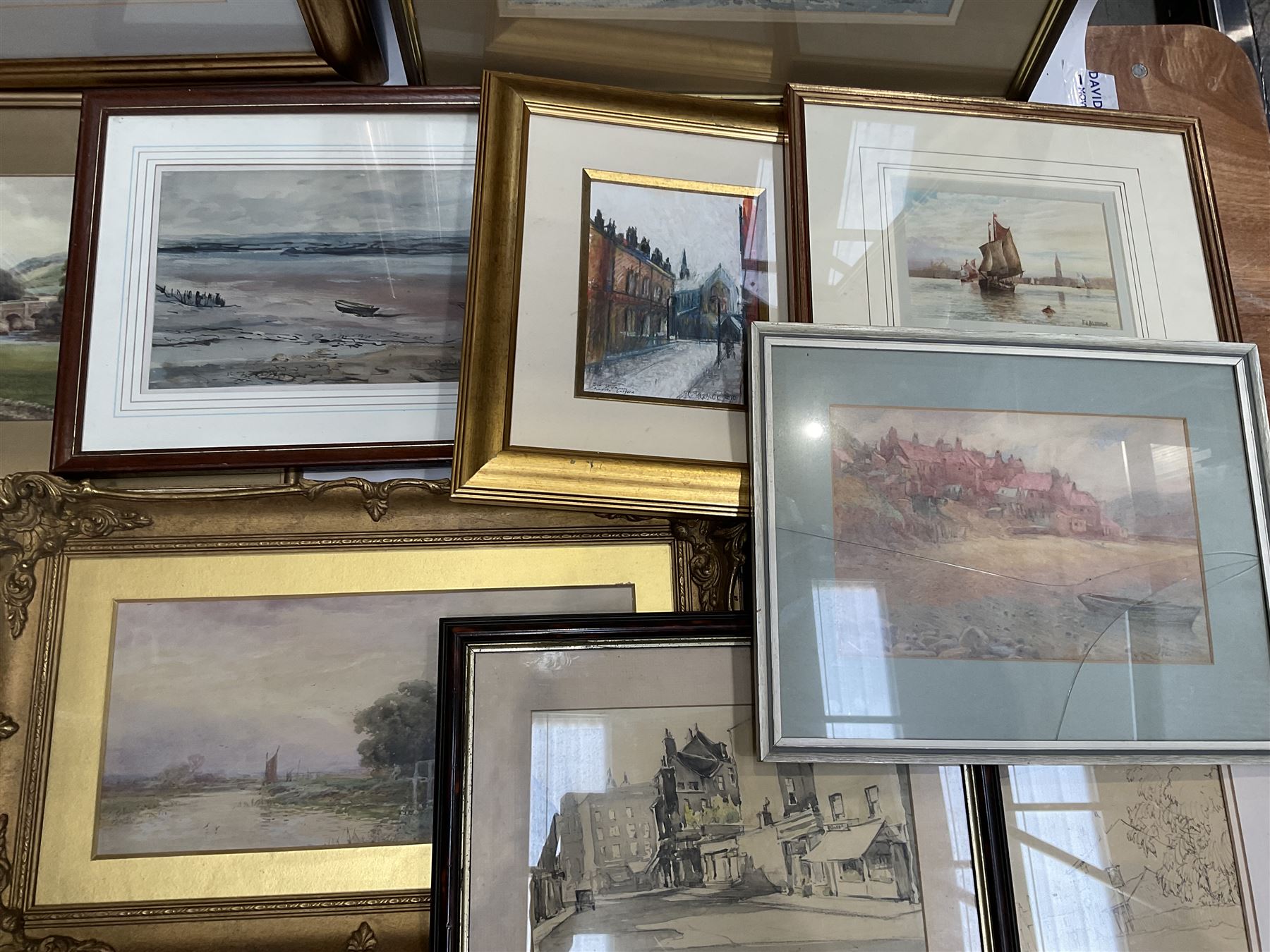 Collection of watercolours by various artists, including David Russel Anderson, Albert Thomas Pile, Frederick James Aldridge, Joseph Pighills, etc (qty)