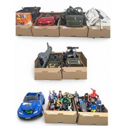Large collection of Action Man figures, villains, vehicles and accessories, including Jet ...
