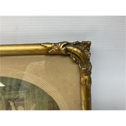 John Bullock (British 20th Century) 'North Yorkshire Beach', Gouache signed title verso, together with 19th Century colour print (2)