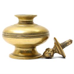 Asian bronze koro with raised decorative panels, two Indian elephants and one other Indian item