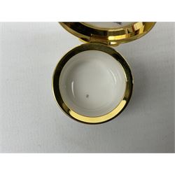 Royal Worcester porcelain pill box from The Connoisseur Collection, Flight Feathers, boxed