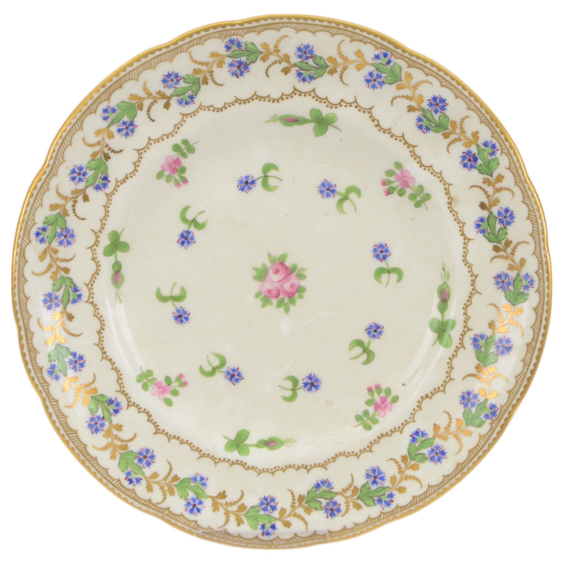 19th century and later cabinet plates, including Royal Worcester, Royal Crown Derby and Coalport examples, all painted with birds and flowers, largest D26cm