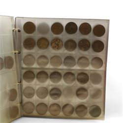 Great British and World coins, including pre-decimal halfcrowns, two shillings etc, decimal old style large five pence pieces, German pre-Euro coinage with 1972 and 1987 ten deutsche mark coins etc, housed in ten ring binger folders and a metal hinged top box