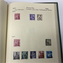 1850s and later mostly Spanish stamps including, imperf examples, some mint stamps, commemorative issues etc, housed in two albums 